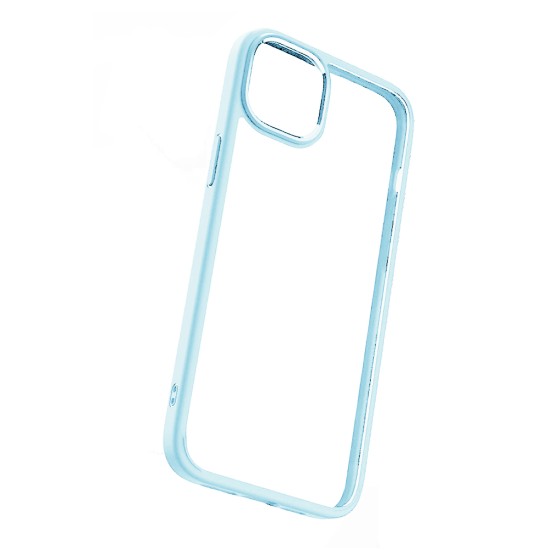 Capa de Silicone com Corpo Transparente para Apple iPhone 14 Azul